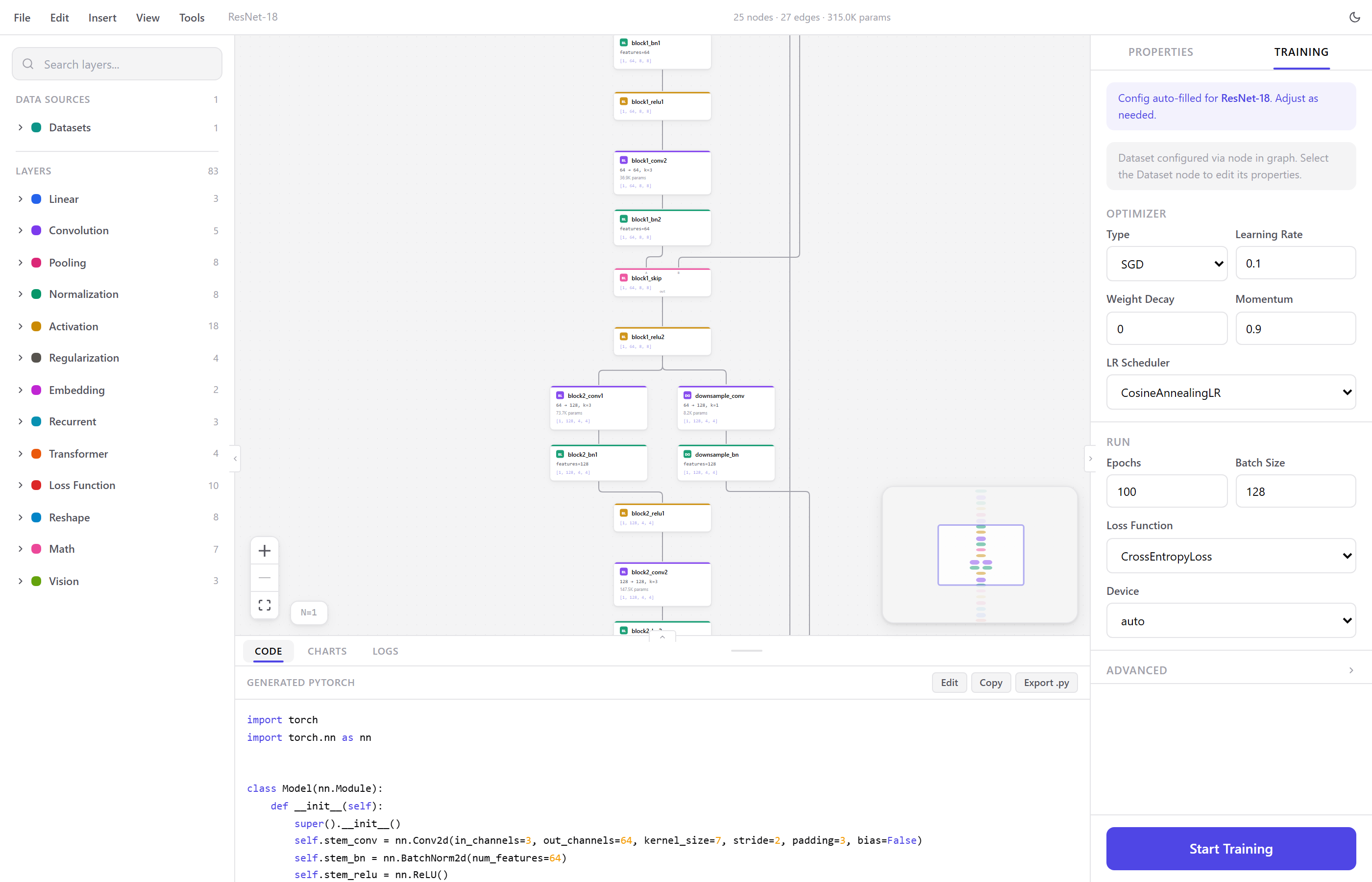 TensorBloom light theme